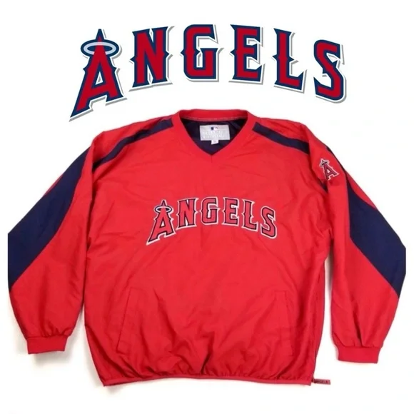 Official MLB Los Angeles Anaheim Angeles Baseball ⚾️ Pullover Windbreaker M - Picture 1 of 13